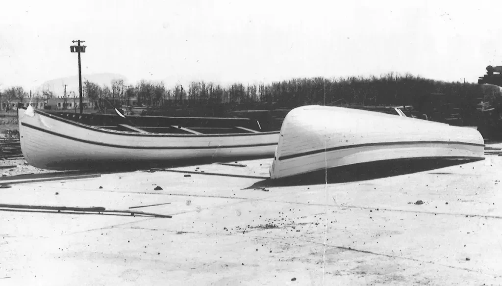 Wood Yawls in the Yard